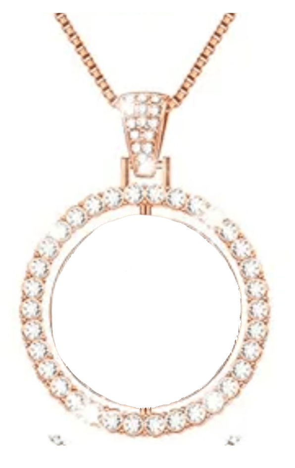 Bronze Double Photo Pendant Necklace - Luxe-Custom-Designer