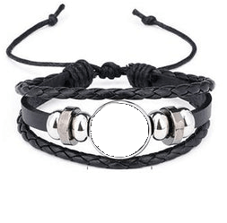 Leather Strap Photo Bracelet - Premium Bracelet from Luxe-Custom-Designer - Just £10! Shop now at Luxe-Custom-Designer