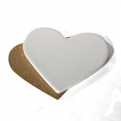 Photo 4" Ceramic Heart Coasters - Premium Coaster from Luxe-Custom-Designer - Just £4.40! Shop now at Luxe-Custom-Designer